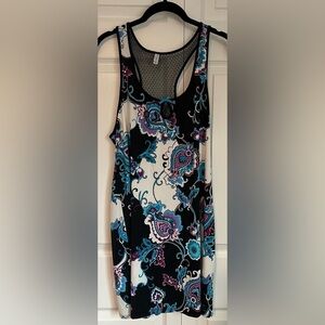 George Paisley Design Racerback Sleeveless Sleepwear Dress